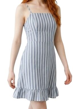 Hollister Blue & White Striped Mini Sundress